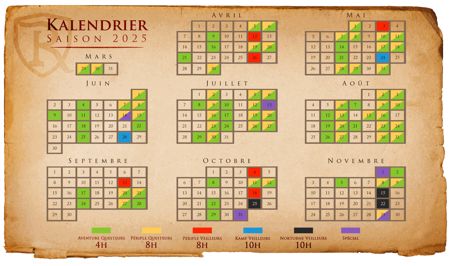 Kalendrier RustiK Parc D immersion